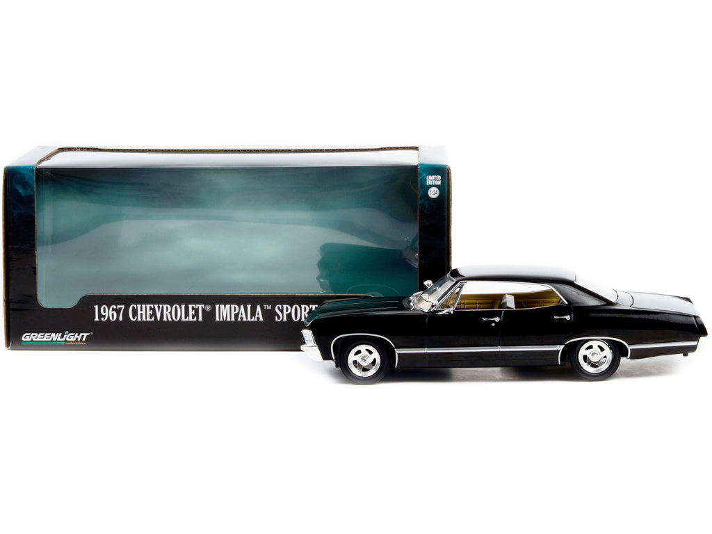1967 Chevrolet Impala Sport Sedan Tuxedo Black 1/24 Diecast Model Car by Greenlight - image 2