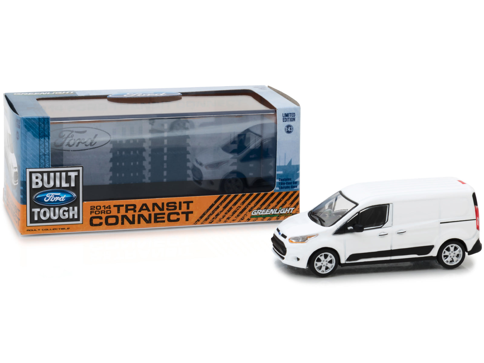 2014 Ford Transit Connect (V408) Van White 1/43 Diecast Model by Greenlight - image 4