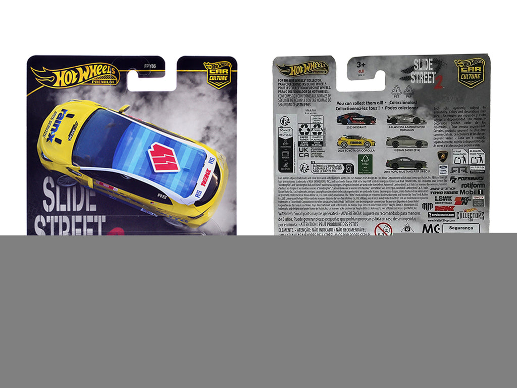 2023 Toyota GR Corolla "Rain X" Yellow "Slide Street 2" Series Diecast Model Car by Hot Wheels - image 3