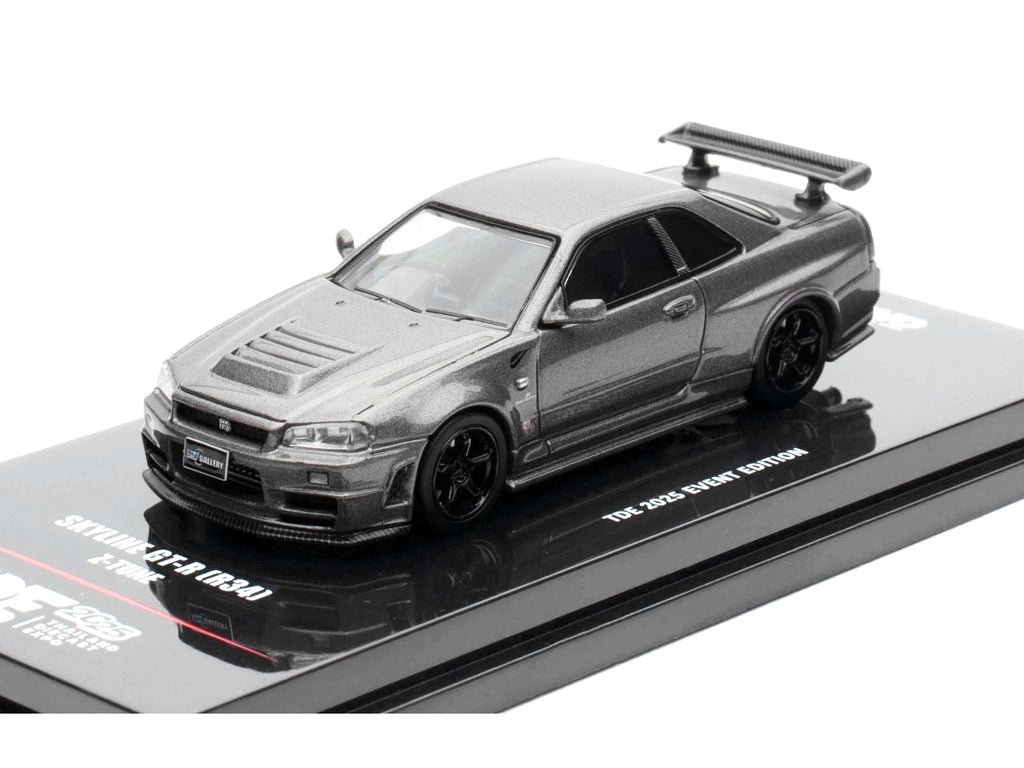 Nissan Skyline GT-R (R34) Z-Tune RHD (Right Hand Drive) Gray Metallic "Thailand Diecast Expo 2025 Event Edition" 1/64 Diecast Model Car by Inno Models - image 5