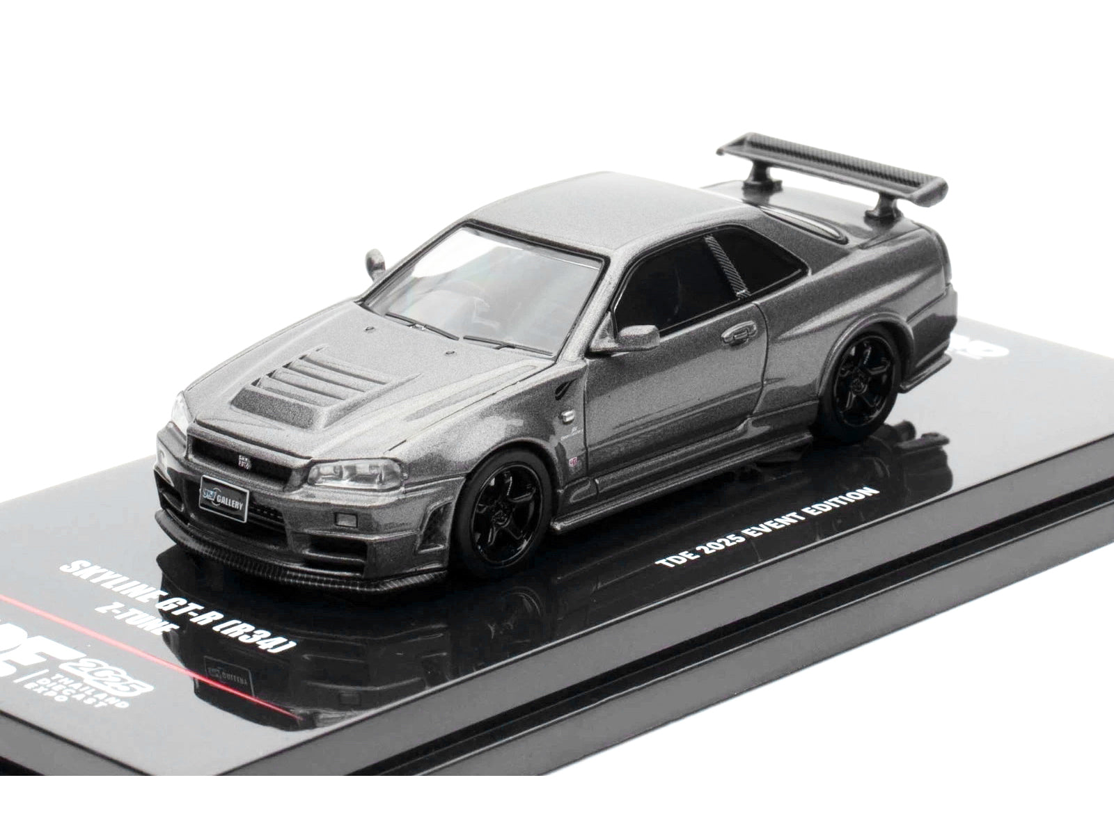 Nissan Skyline GT-R (R34) Z-Tune RHD (Right Hand Drive) Gray Metallic "Thailand Diecast Expo 2025 Event Edition" 1/64 Diecast Model Car by Inno Models - image 5