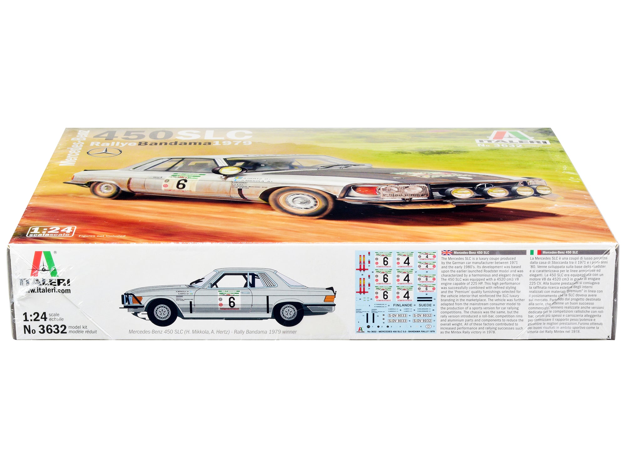 Skill 3 Model Kit Mercedes-Benz 450 SLC Winner "Rallye Bandama Ivory Coast" (1979) 1/24 Scale Model by Italeri - image 2
