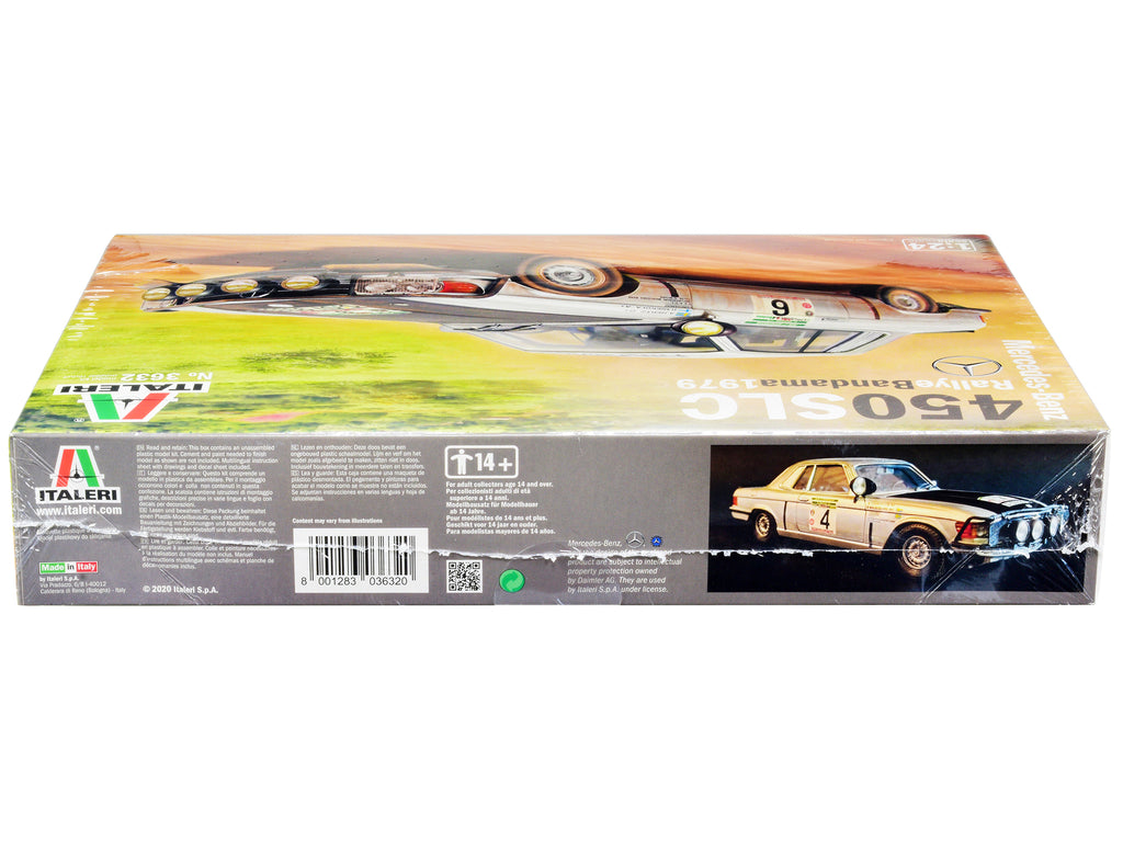 Skill 3 Model Kit Mercedes-Benz 450 SLC Winner "Rallye Bandama Ivory Coast" (1979) 1/24 Scale Model by Italeri - image 3