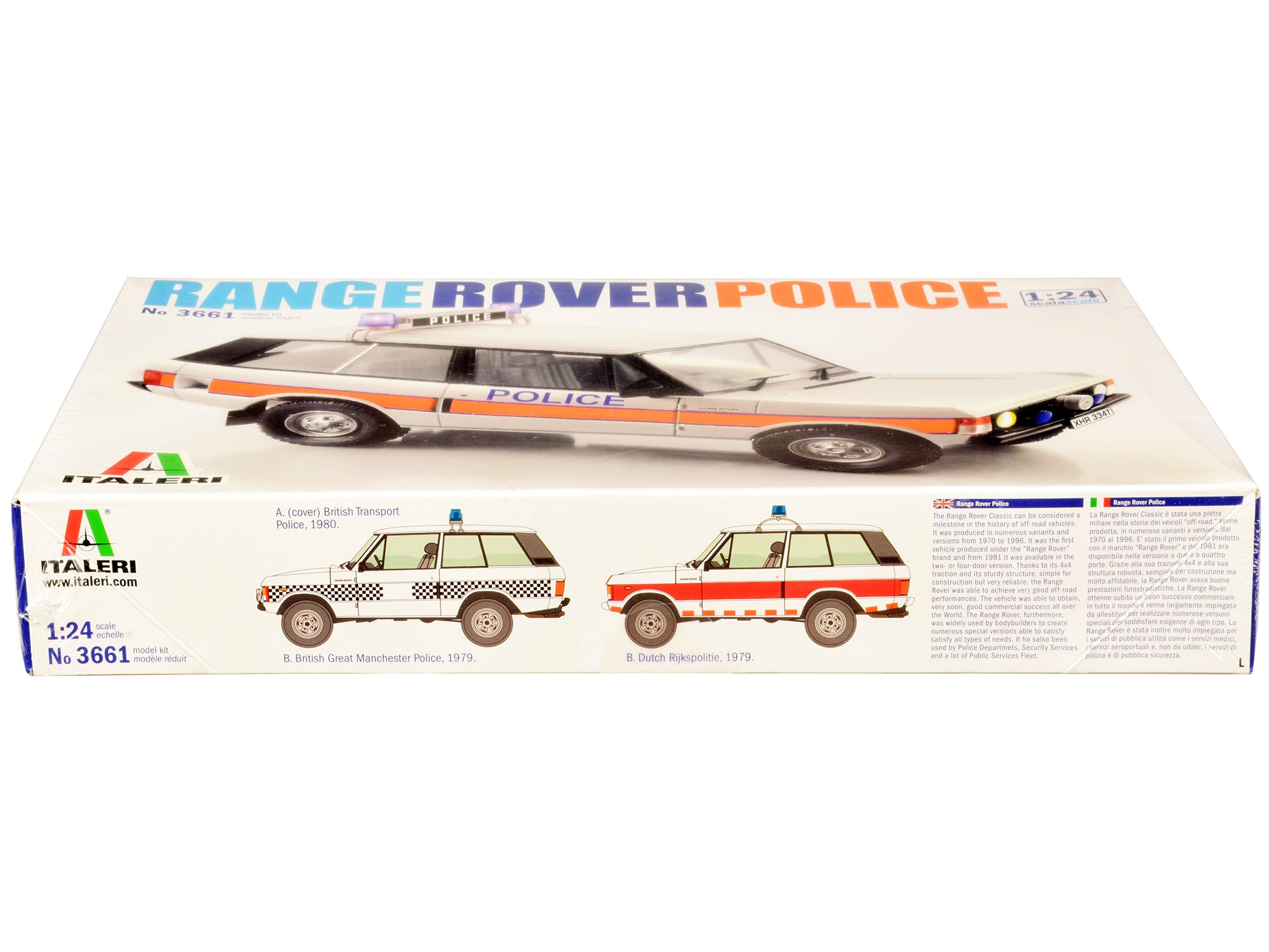 Skill 3 Model Kit Land Rover Range Rover Police 1/24 Scale Model by Italeri - image 2