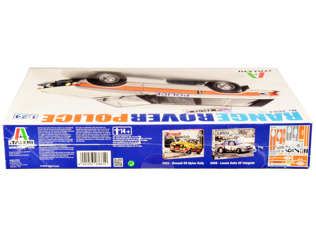 Skill 3 Model Kit Land Rover Range Rover Police 1/24 Scale Model by Italeri - image 3