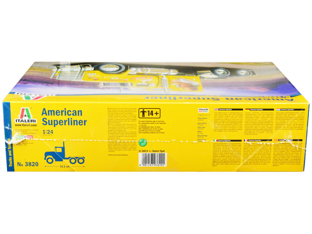 Skill 5 Model Kit American Superliner Truck Tractor "Lady Butterfly" 1/24 Scale Model by Italeri - image 3