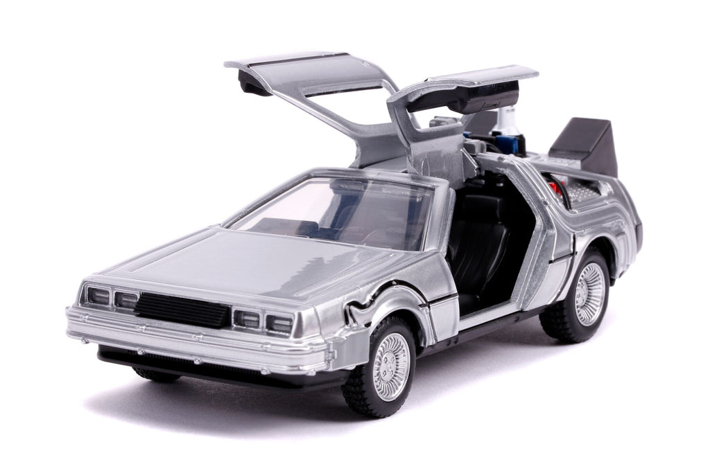 DeLorean DMC (Time Machine) Silver "Back to the Future Part II" (1989) Movie "Hollywood Rides" Series 1/32 Diecast Model Car by Jada - image 2