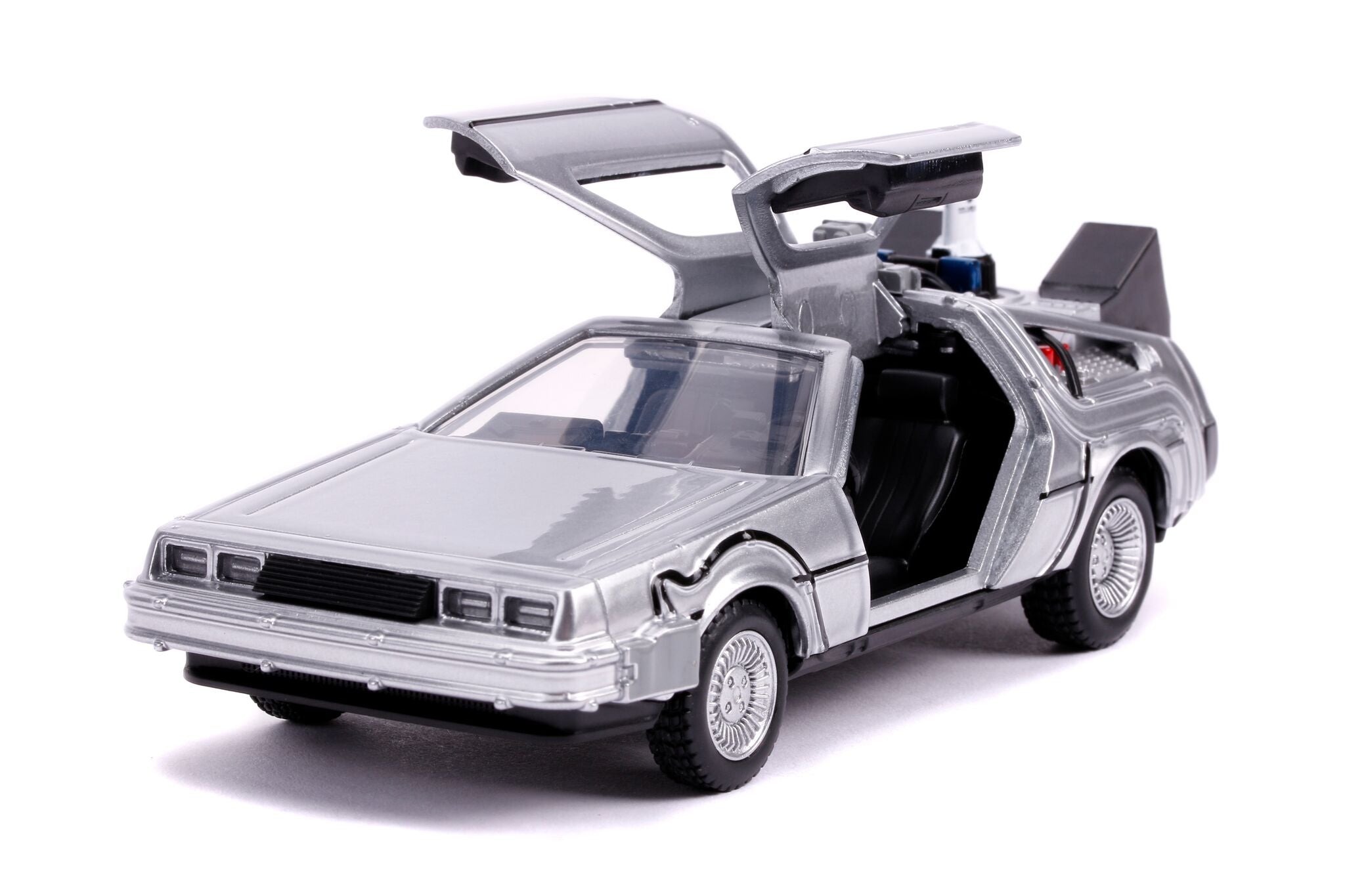 DeLorean DMC (Time Machine) Silver "Back to the Future Part II" (1989) Movie "Hollywood Rides" Series 1/32 Diecast Model Car by Jada - image 2