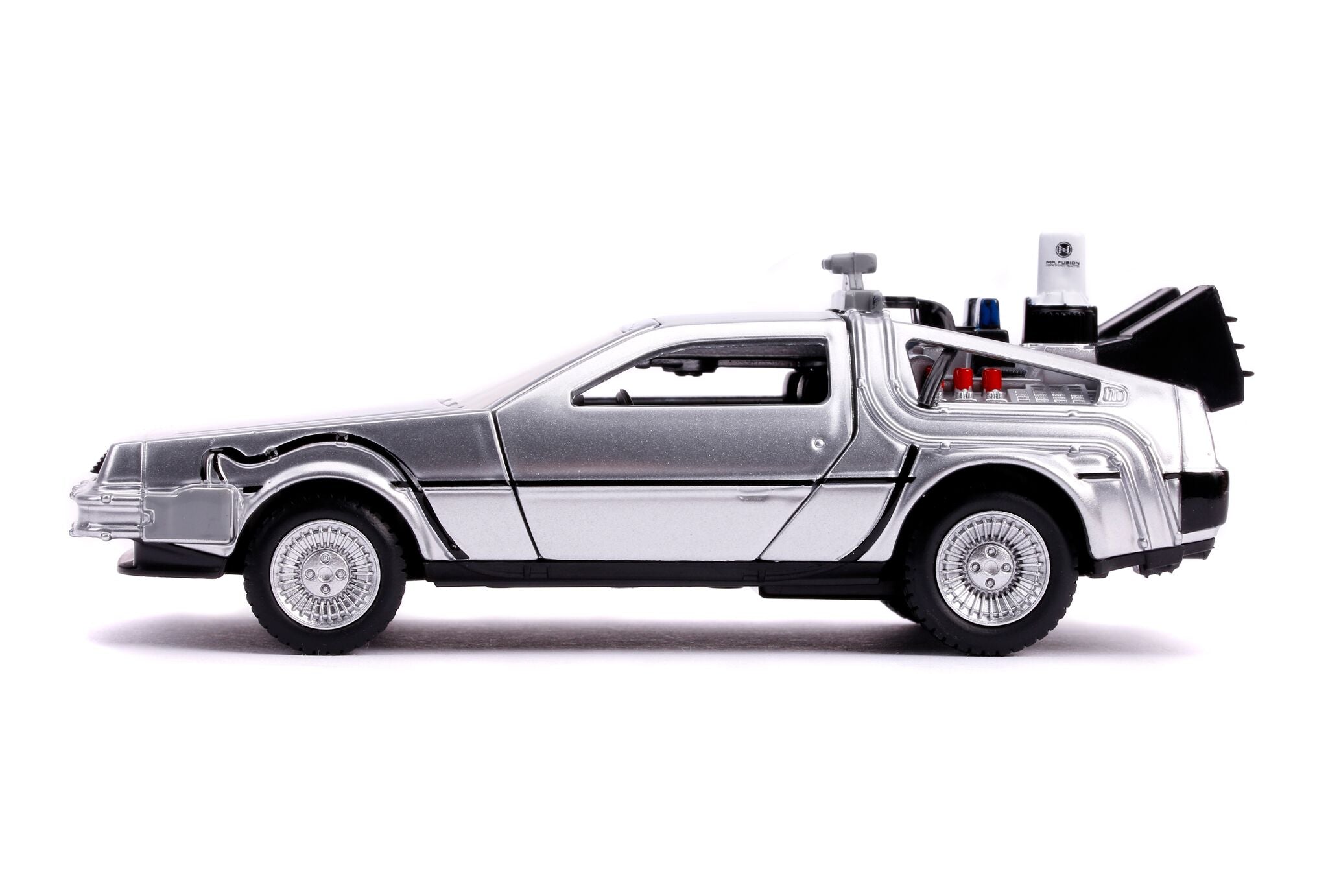 DeLorean DMC (Time Machine) Silver "Back to the Future Part II" (1989) Movie "Hollywood Rides" Series 1/32 Diecast Model Car by Jada - image 3