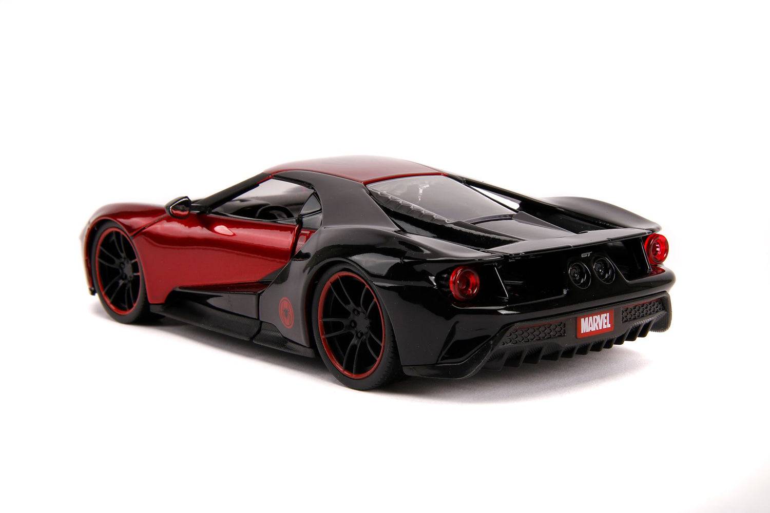 2017 Ford GT with Miles Morales Diecast Figurine "Spider Man" "Marvel" Series 1/24 Diecast Model Car by Jada - image 4