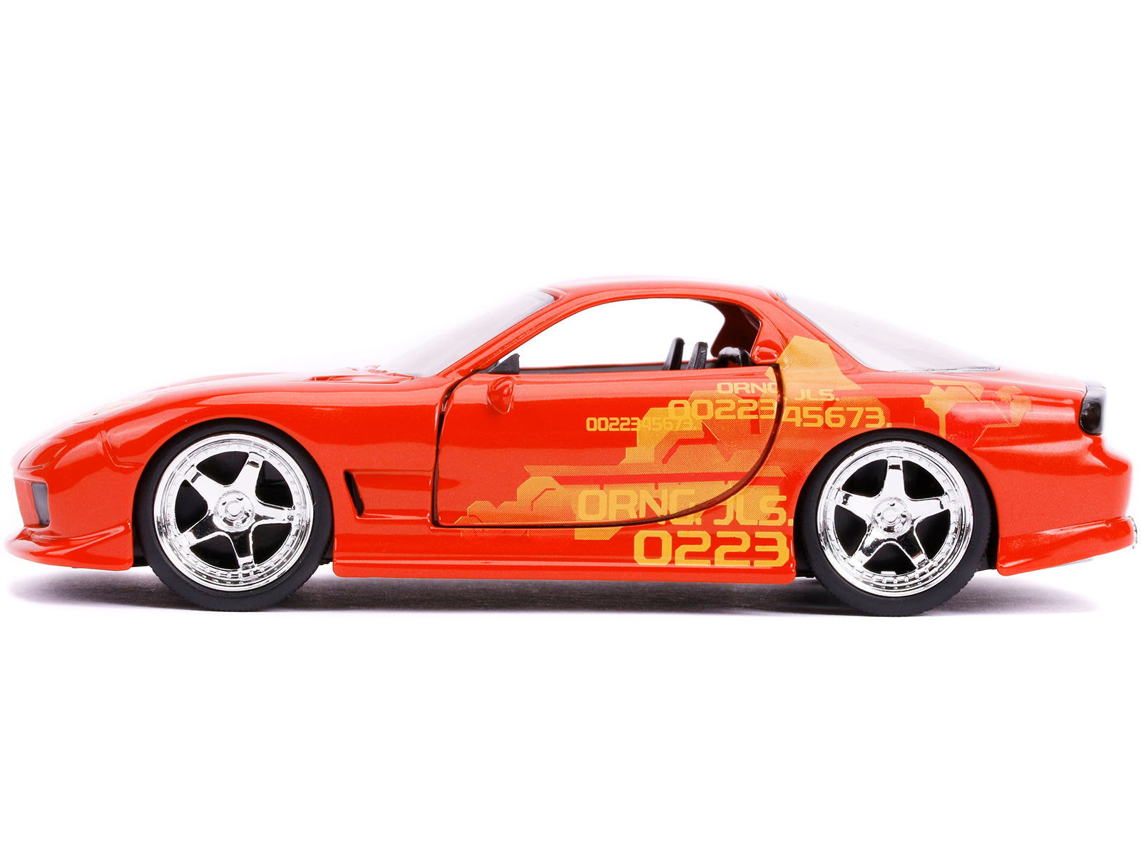 Orange Julius' Mazda RX-7 Orange Metallic with Graphics "Fast & Furious" Series 1/32 Diecast Model Car by Jada - image 2