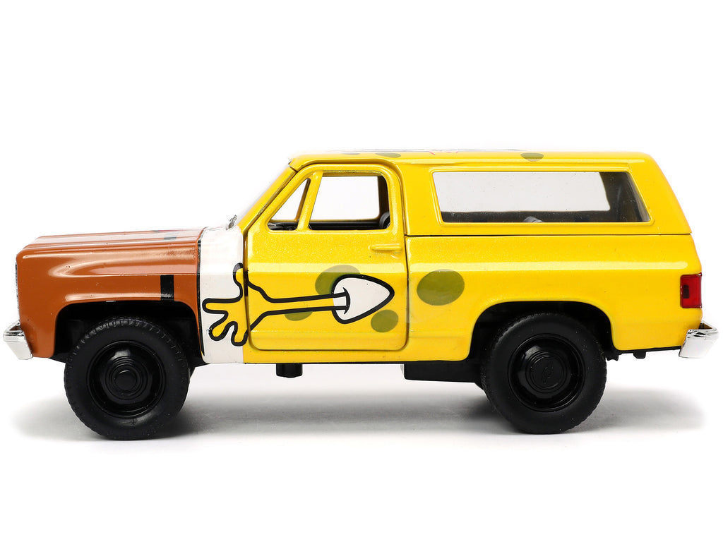 1980 Chevrolet K5 Blazer with SpongeBob SquarePants Diecast Figurine "Hollywood Rides" Series 1/32 Diecast Model Car by Jada - image 3