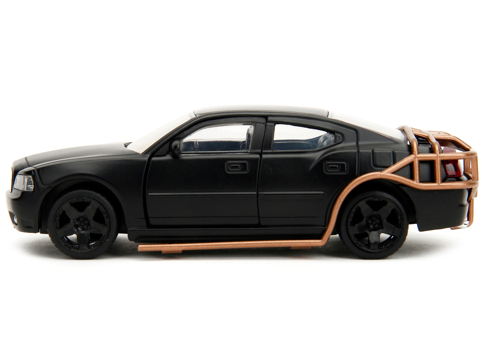 2006 Dodge Charger Matt Black with Outer Cage "Fast & Furious" Series 1/32 Diecast Model Car by Jada - image 3