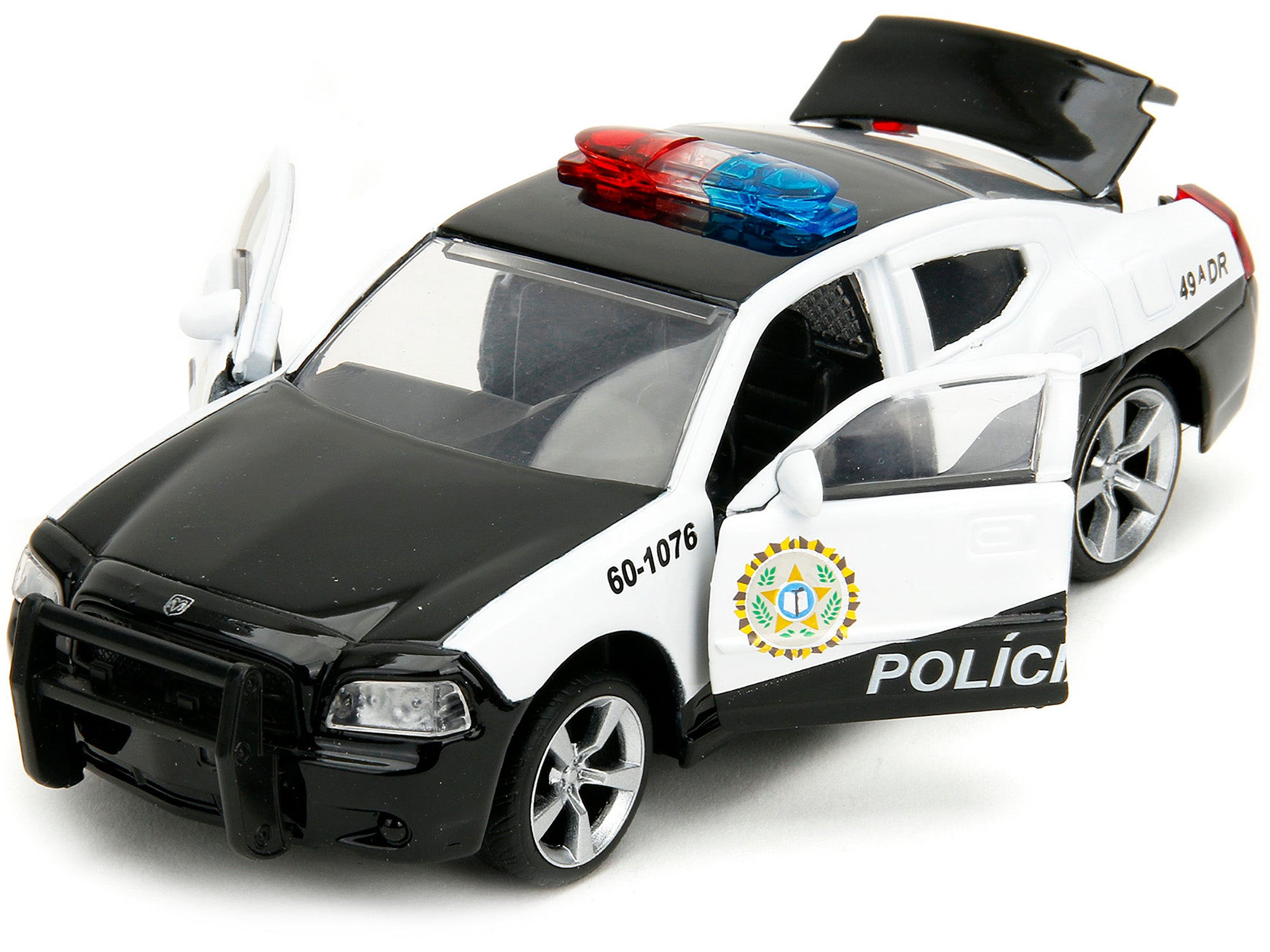 2006 Dodge Charger Police Black and White "Policia Civil" "Fast & Furious" Series 1/32 Diecast Model Car by Jada - image 2