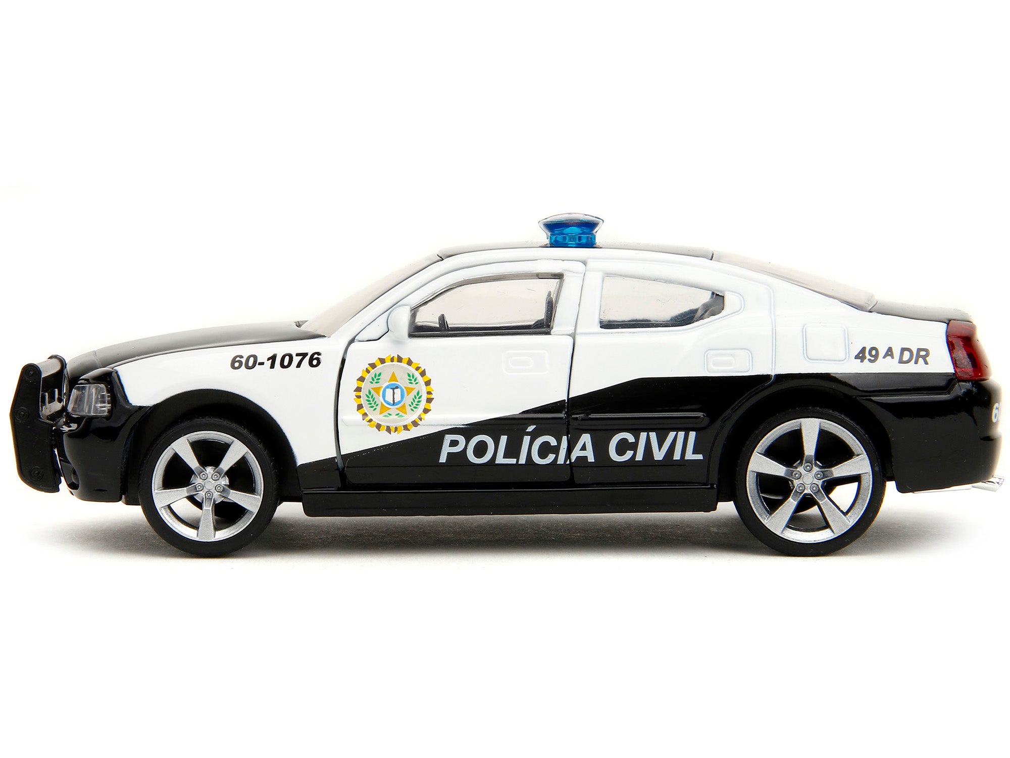 2006 Dodge Charger Police Black and White "Policia Civil" "Fast & Furious" Series 1/32 Diecast Model Car by Jada - image 3
