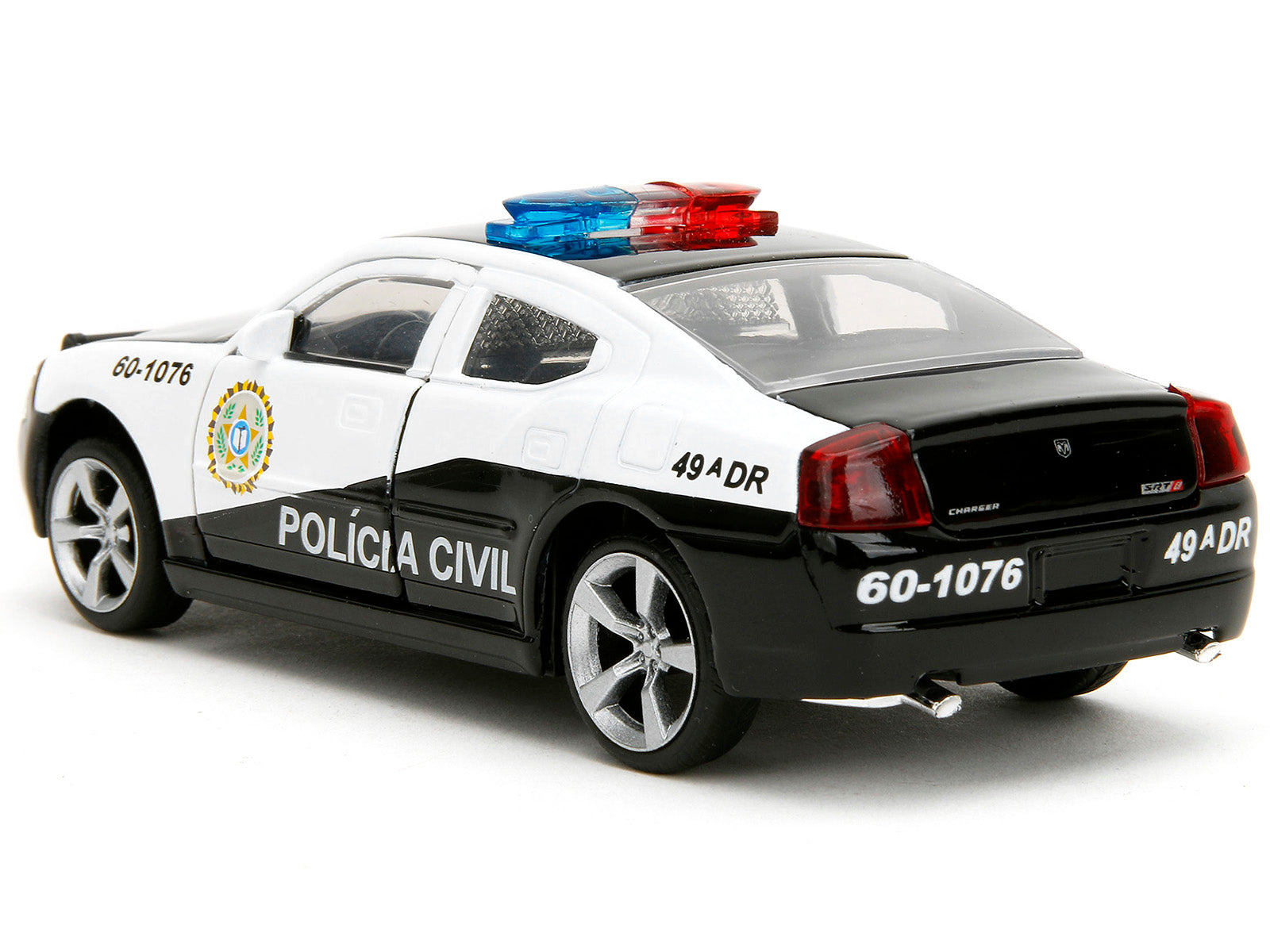 2006 Dodge Charger Police Black and White "Policia Civil" "Fast & Furious" Series 1/32 Diecast Model Car by Jada - image 5
