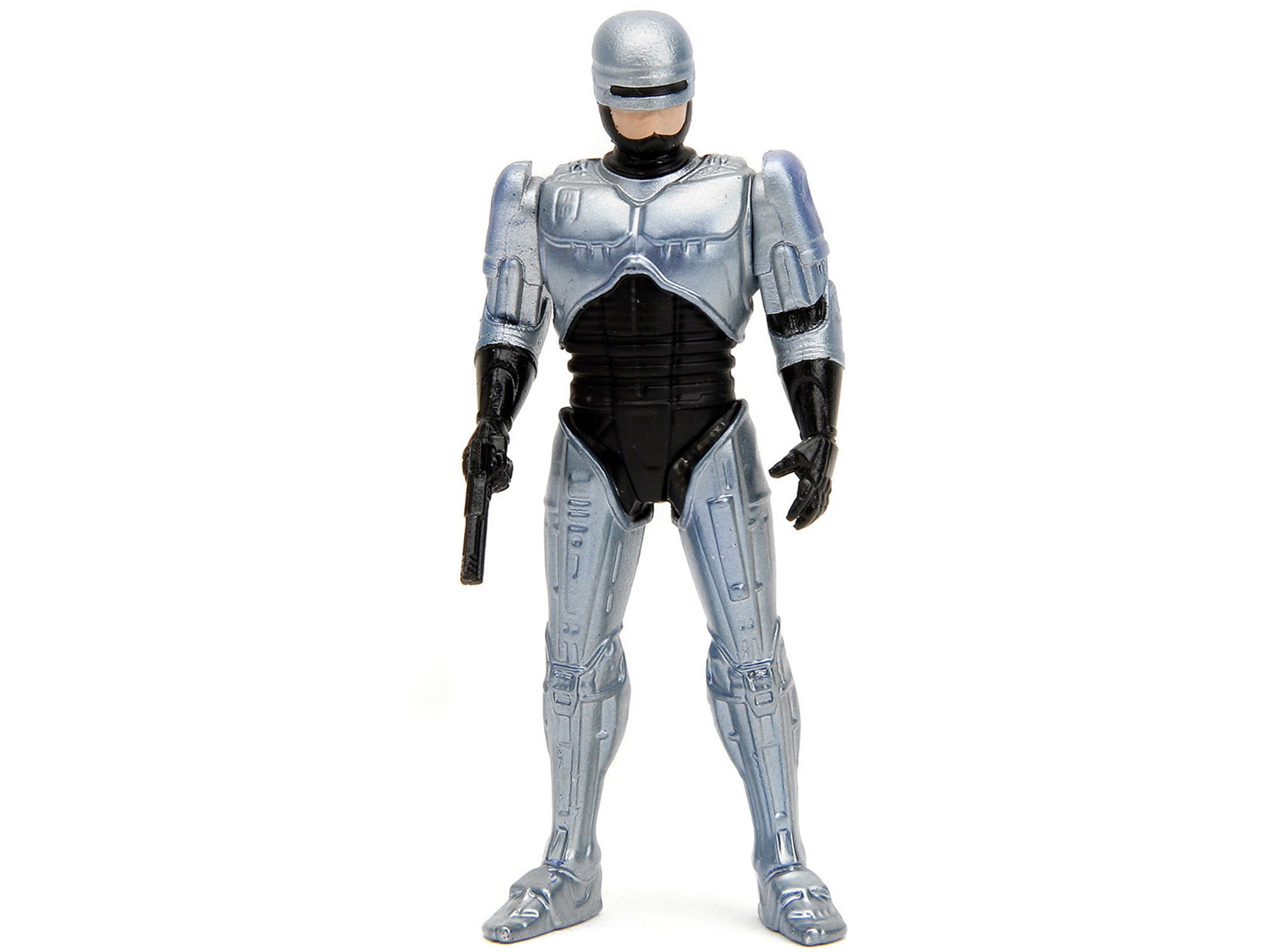 Ford Taurus OCP Matt Black "Detroit Police" and Robocop Diecast Figure 35th Anniversary "Robocop" (1987) Movie "Hollywood Rides" Series 1/24 Diecast Model Car by Jada - image 5