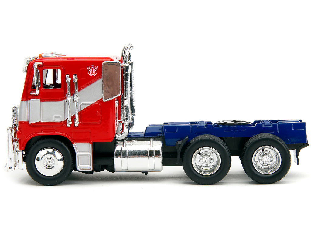 Optimus Prime Tractor Truck Red and Blue with Silver Stripes "Transformers: Rise of the Beasts" (2023) Movie "Hollywood Rides" Series 1/32 Diecast Model Car by Jada - image 2