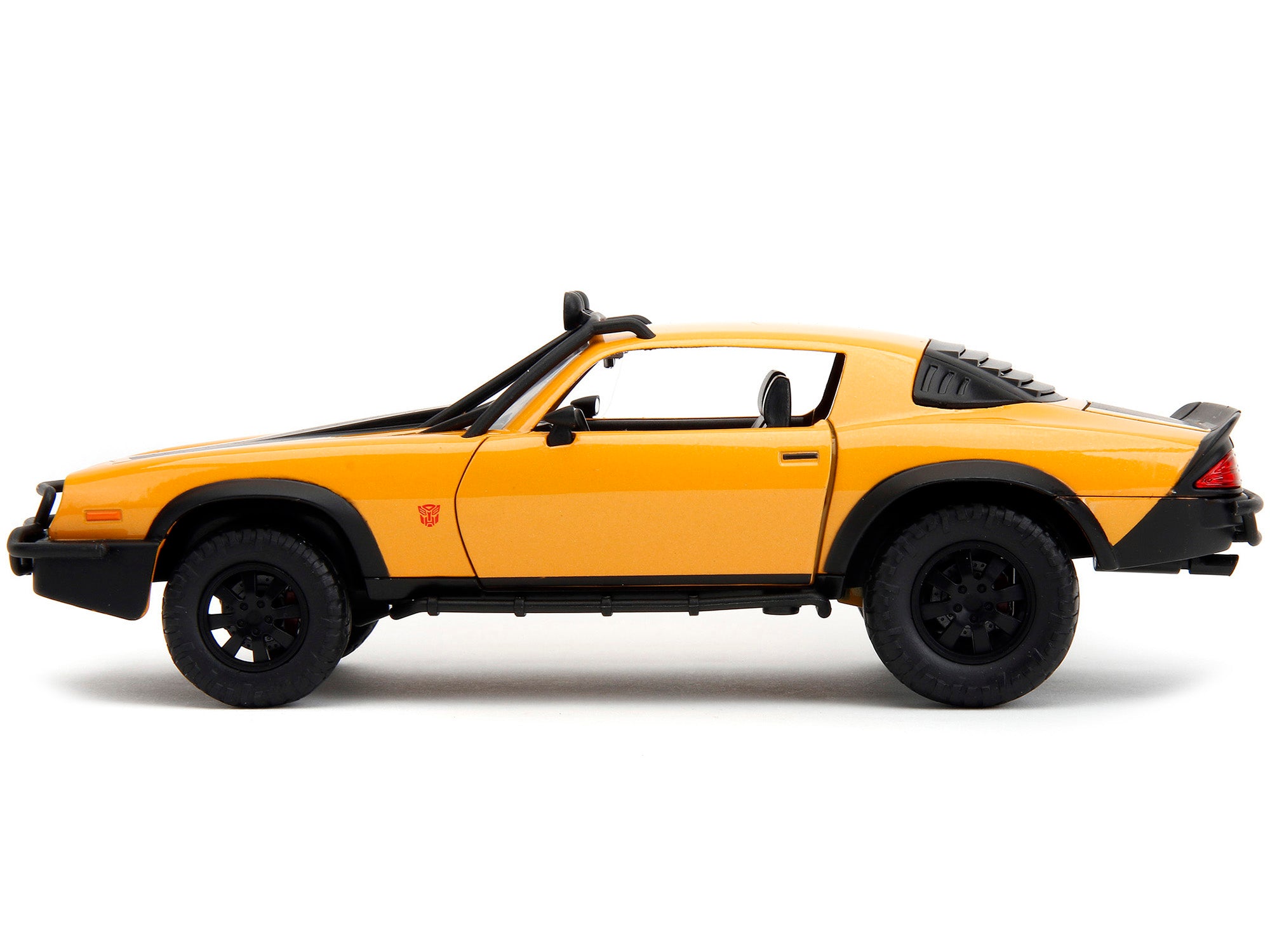 1977 Chevrolet Camaro Off-Road Version "Bumblebee" Yellow Metallic with Black Stripes and Transformers Logo Diecast Statue "Transformers: Rise of the Beasts" (2023) Movie "Hollywood Rides" Series 1/24 Diecast Model Car by Jada - image 3