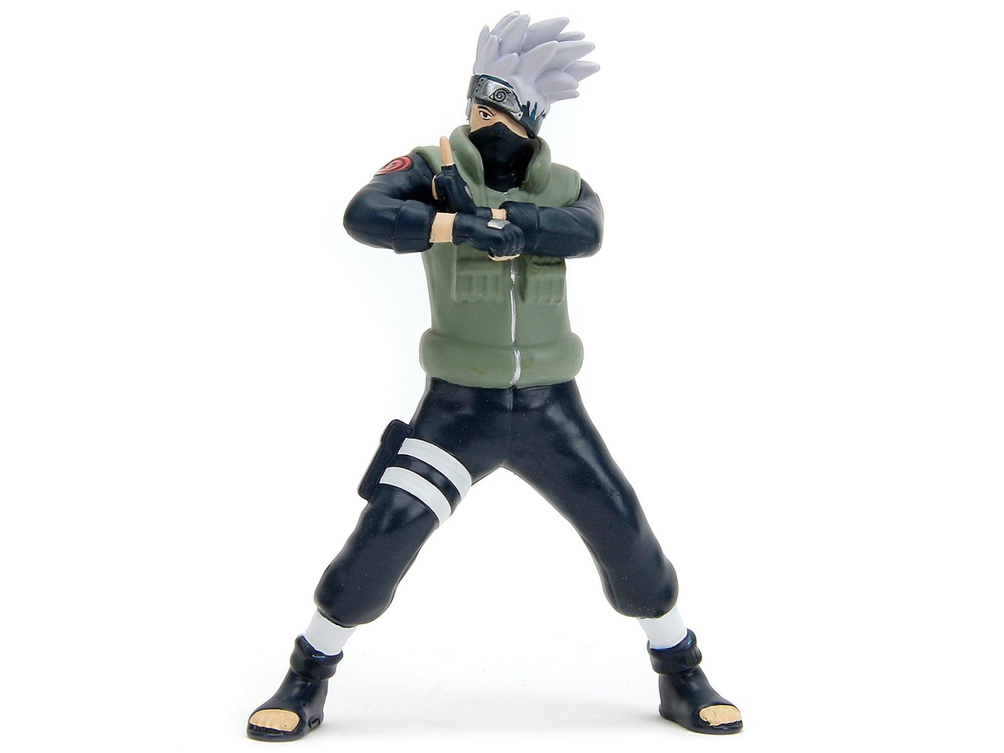 1993 Mazda RX-7 Dark Blue with Green Hood and Kakashi Hatake Diecast Figure "Naruto Shippuden" (2009-2017) TV Series "Anime Hollywood Rides" Series 1/24 Diecast Model Car by Jada - image 5