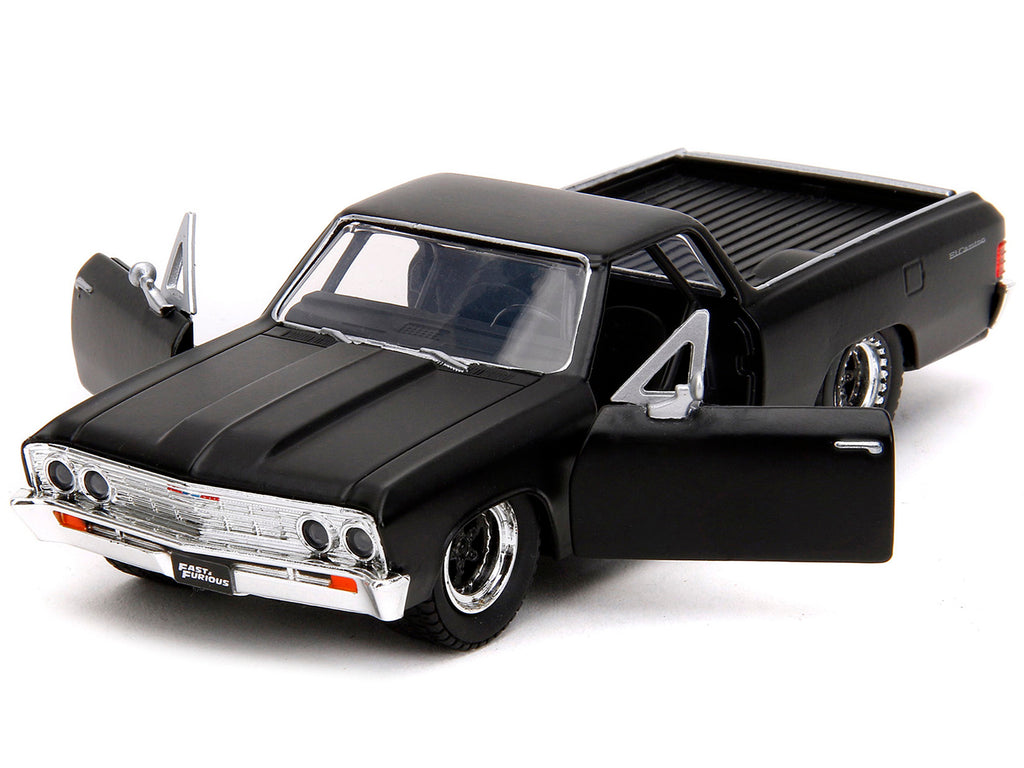 1967 Chevrolet El Camino Matt Black "Fast & Furious" Series 1/32 Diecast Model Car by Jada - image 2
