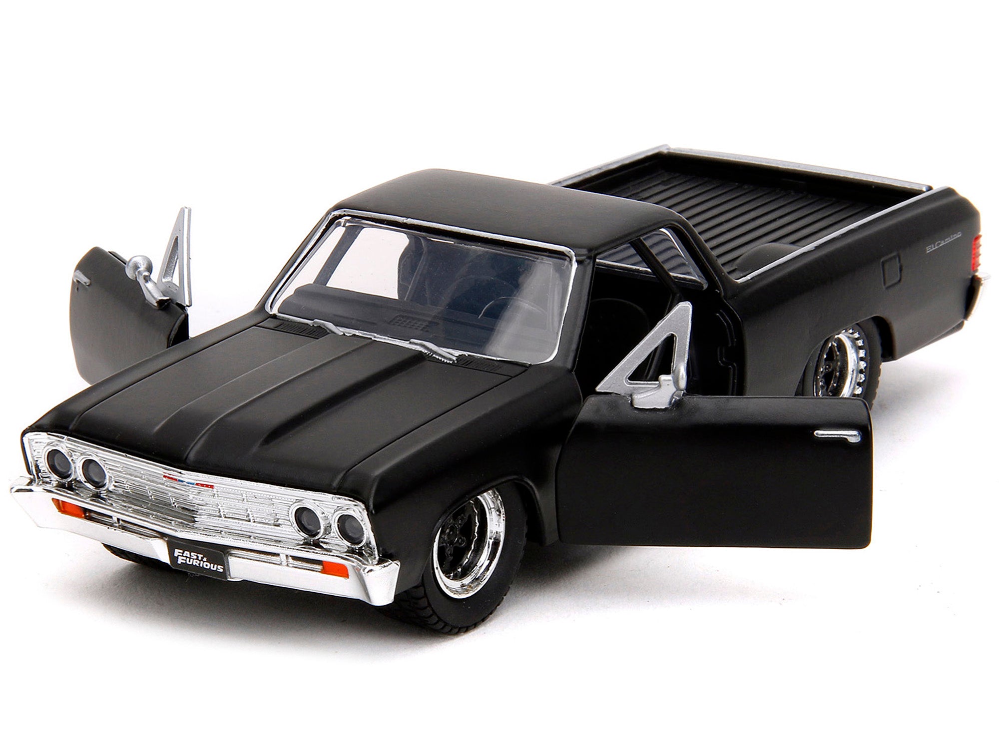 1967 Chevrolet El Camino Matt Black "Fast & Furious" Series 1/32 Diecast Model Car by Jada - image 2