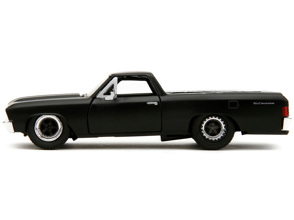 1967 Chevrolet El Camino Matt Black "Fast & Furious" Series 1/32 Diecast Model Car by Jada - image 3