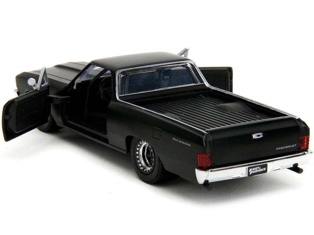 1967 Chevrolet El Camino Matt Black "Fast & Furious" Series 1/32 Diecast Model Car by Jada - image 4