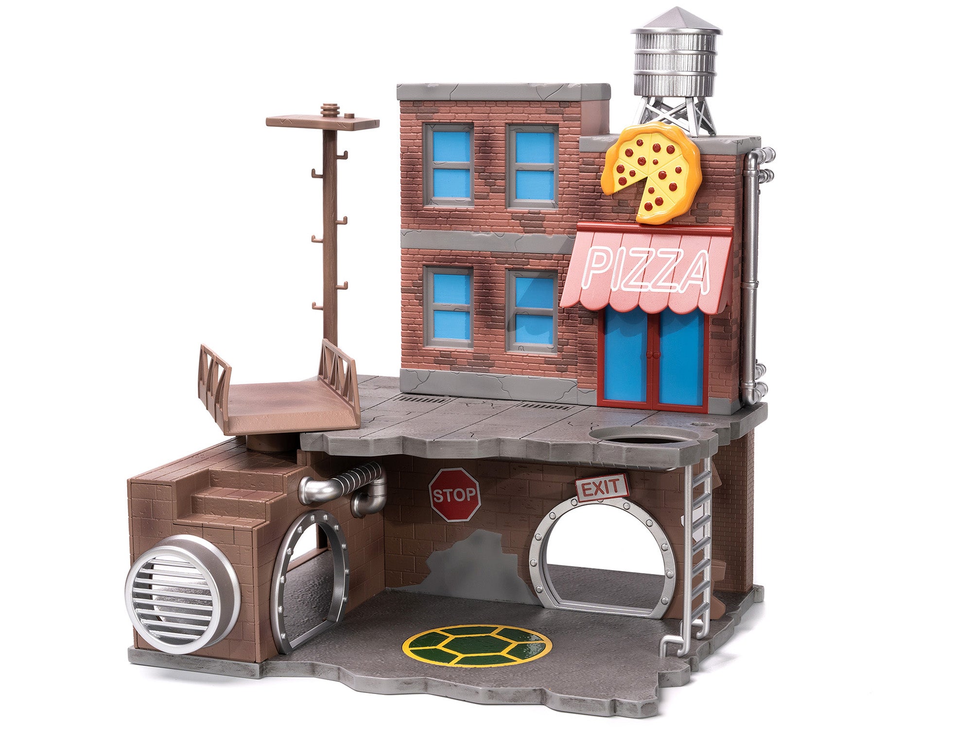 "Teenage Mutant Ninja Turtles" Turtle Lair Diorama Set with Figures and Party Wagon "Nano Scene" Series Model by Jada - image 2