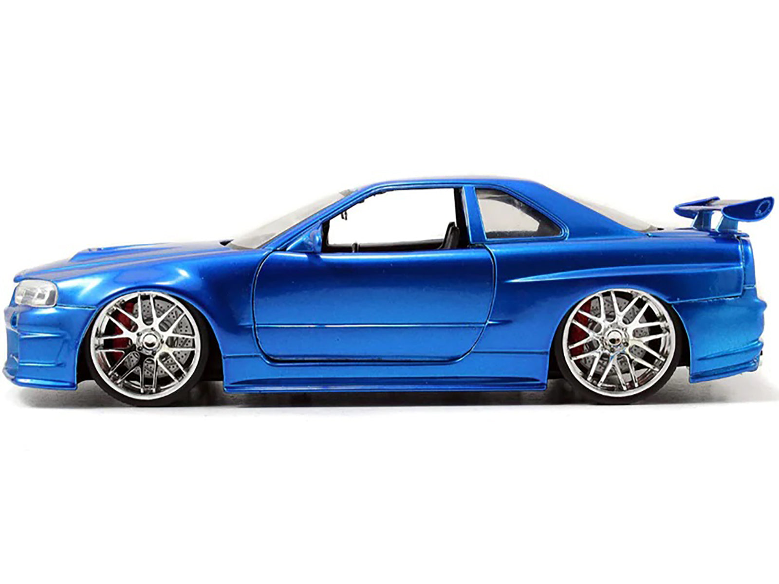 Brian's Nissan GTR Skyline R34 RHD (Right Hand Drive) Blue 25th Anniversary "Fast & Furious" Movie 1/24 Diecast Model Car by Jada - image 2