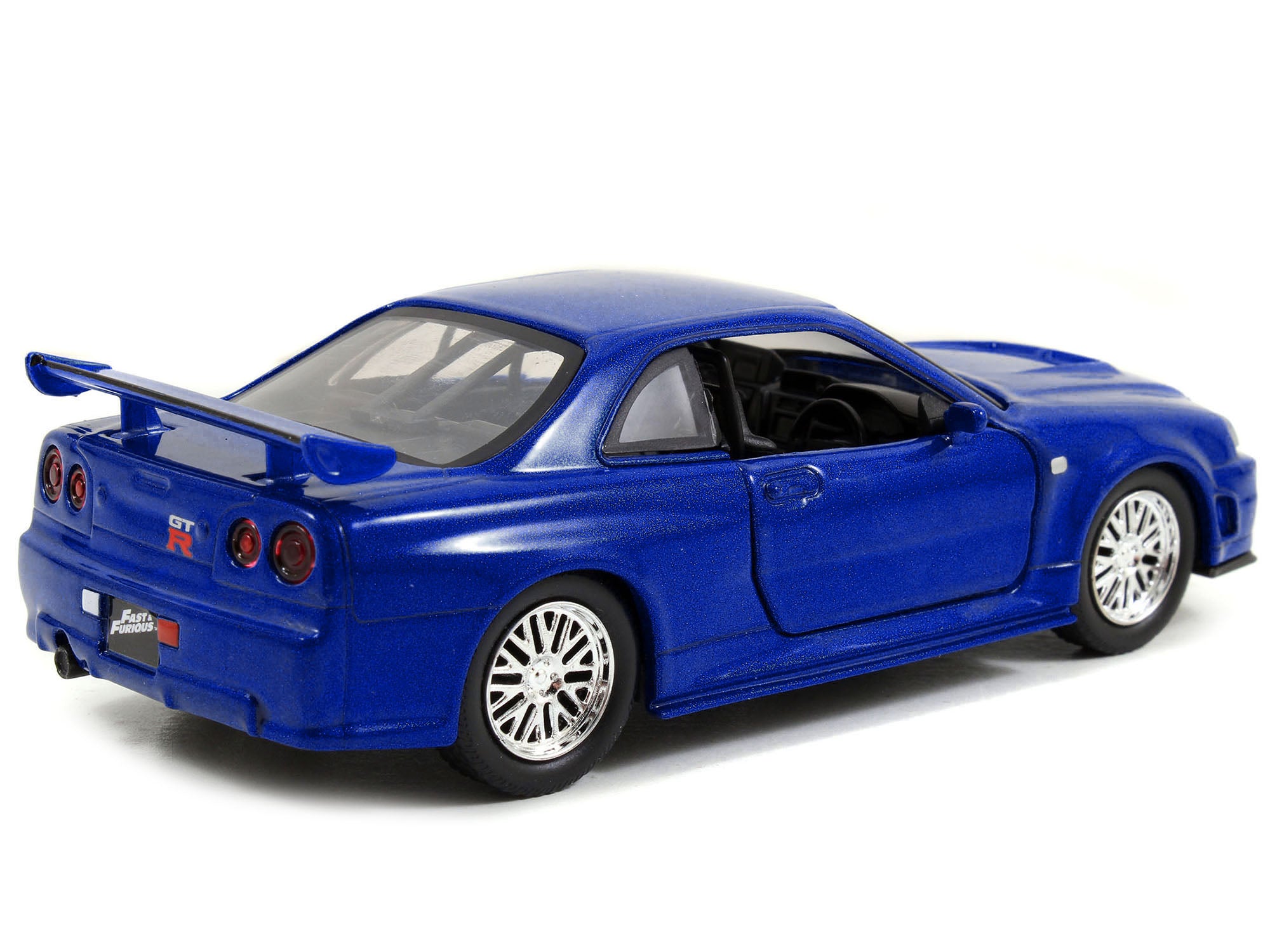 Brian's Nissan Skyline GT-R R34 Blue "Fast & Furious" Movie 1/32 Diecast Car Model by Jada - image 3