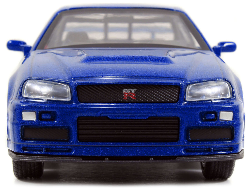 Brian's Nissan Skyline GT-R R34 Blue "Fast & Furious" Movie 1/32 Diecast Car Model by Jada - image 4