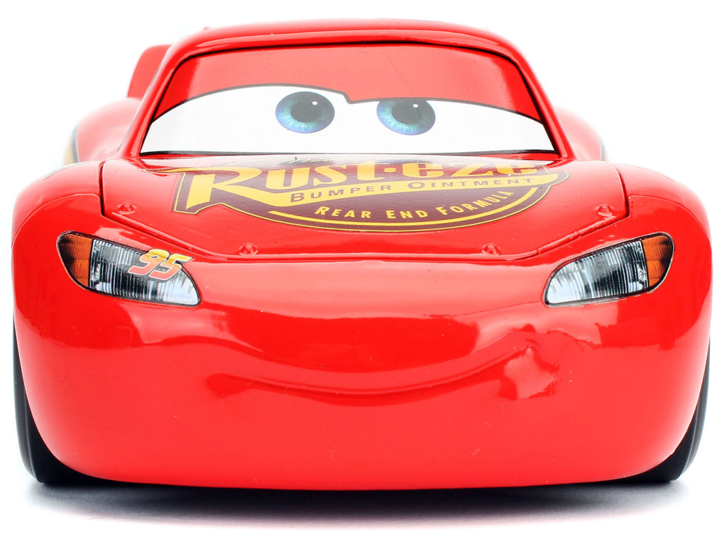 Lightning McQueen #95 Red with Extra Wheels Disney & Pixar "Cars" Movie "Hollywood Rides" Series Diecast Model Car by Jada - image 4