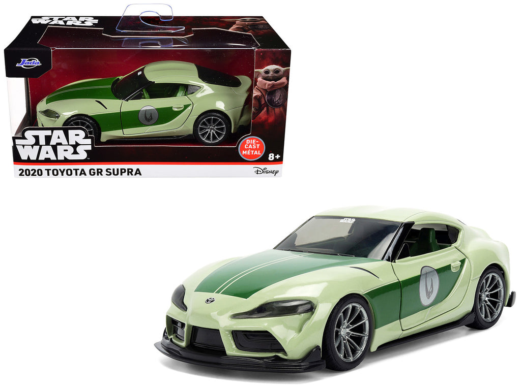 2020 Toyota GR Supra "Grogu" Livery Light Green with Green Graphics and Hood "Star Wars" Franchise "Hollywood Rides" Series 1/32 Diecast Model Car by Jada — photo 1