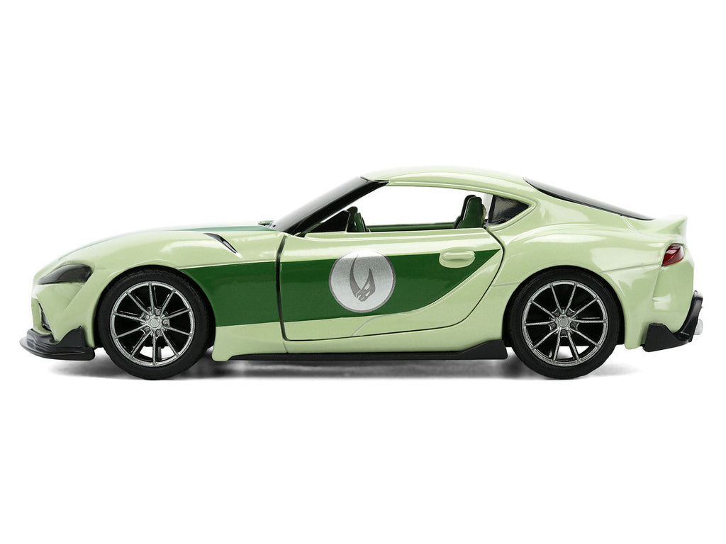 2020 Toyota GR Supra "Grogu" Livery Light Green with Green Graphics and Hood "Star Wars" Franchise "Hollywood Rides" Series 1/32 Diecast Model Car by Jada — photo 3