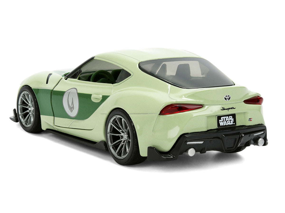 2020 Toyota GR Supra "Grogu" Livery Light Green with Green Graphics and Hood "Star Wars" Franchise "Hollywood Rides" Series 1/32 Diecast Model Car by Jada — photo 5