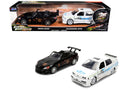 Honda S2000 Black with Graphics and Volkswagen Jetta White with Graphics Set of 2 pieces "25 Years of Fast & Furious" Series 1/32 Diecast Model Cars by Jada — photo 1