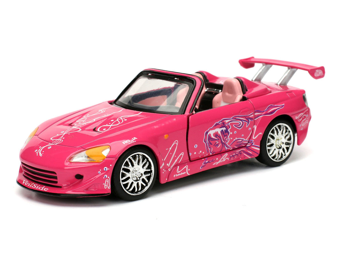 Honda S2000 Pink with Graphics and Mazda RX-7 Orange with Graphics Set of 2 pieces "25 Years of Fast & Furious" Series 1/32 Diecast Model Cars by Jada — photo 3
