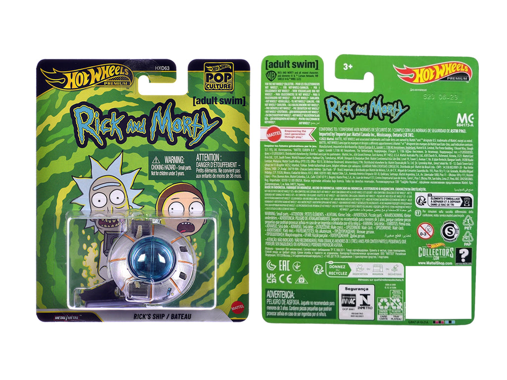 Rick's Ship Silver "Rick and Morty" (2013-Current) TV Series "Pop Culture" Series Diecast Model Car by Hot Wheels - image 3