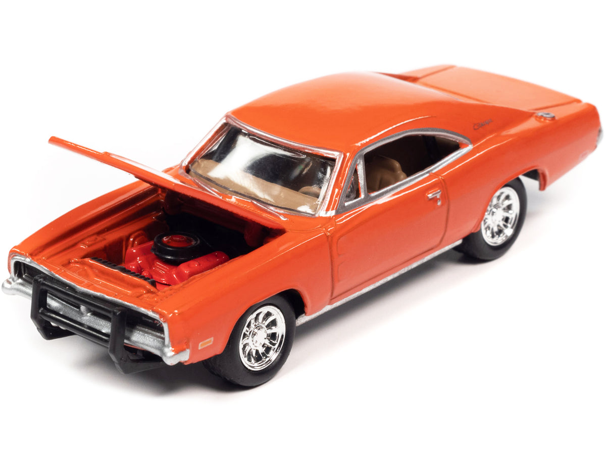 1969 Dodge Charger R/T Orange "Country Charger" 1/64 Diecast Model Car by Johnny Lightning - image 3