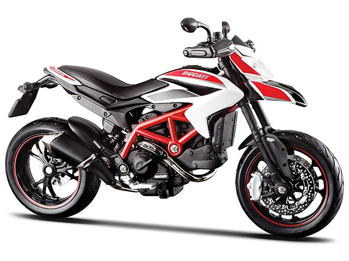 2013 Ducati Hypermotard SP White with Black and Red Stripes 1/12 Diecast Motorcycle Model by Maisto - image 2