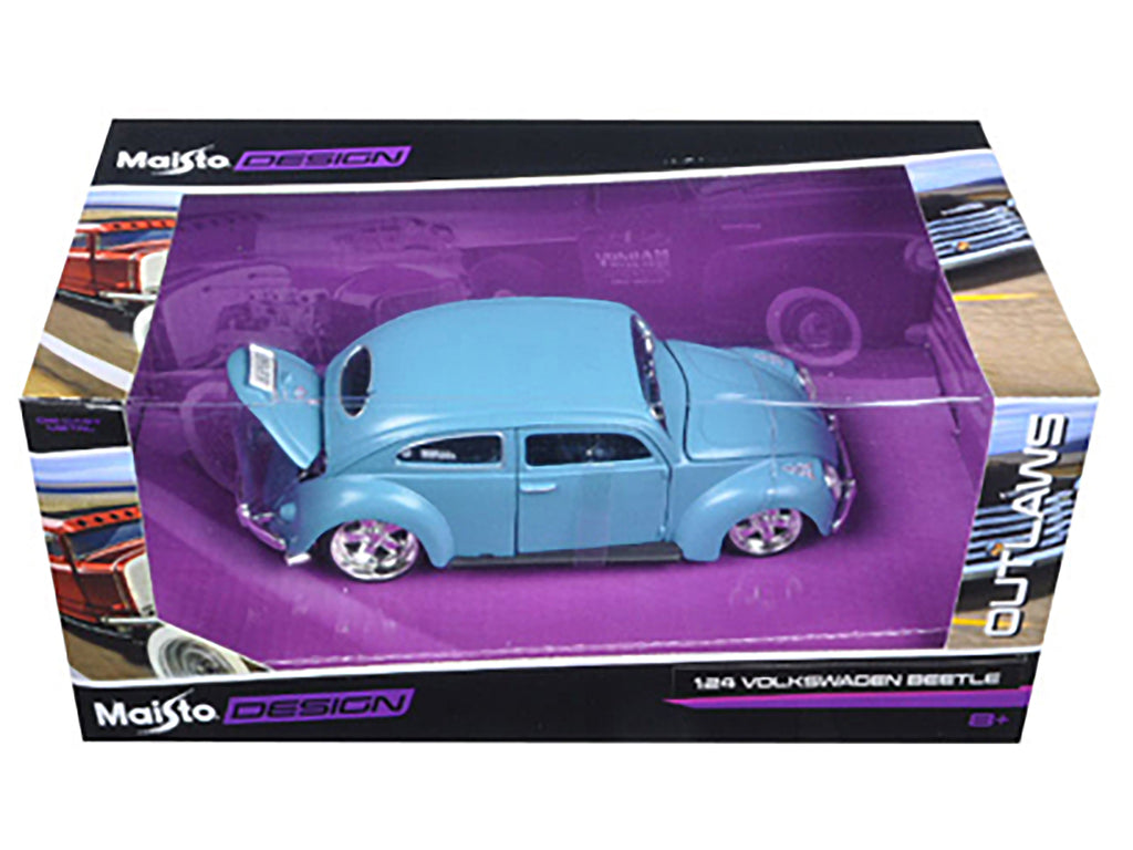 Volkswagen Beetle Blue "Outlaws" 1/24 Diecast Model Car by Maisto - image 3