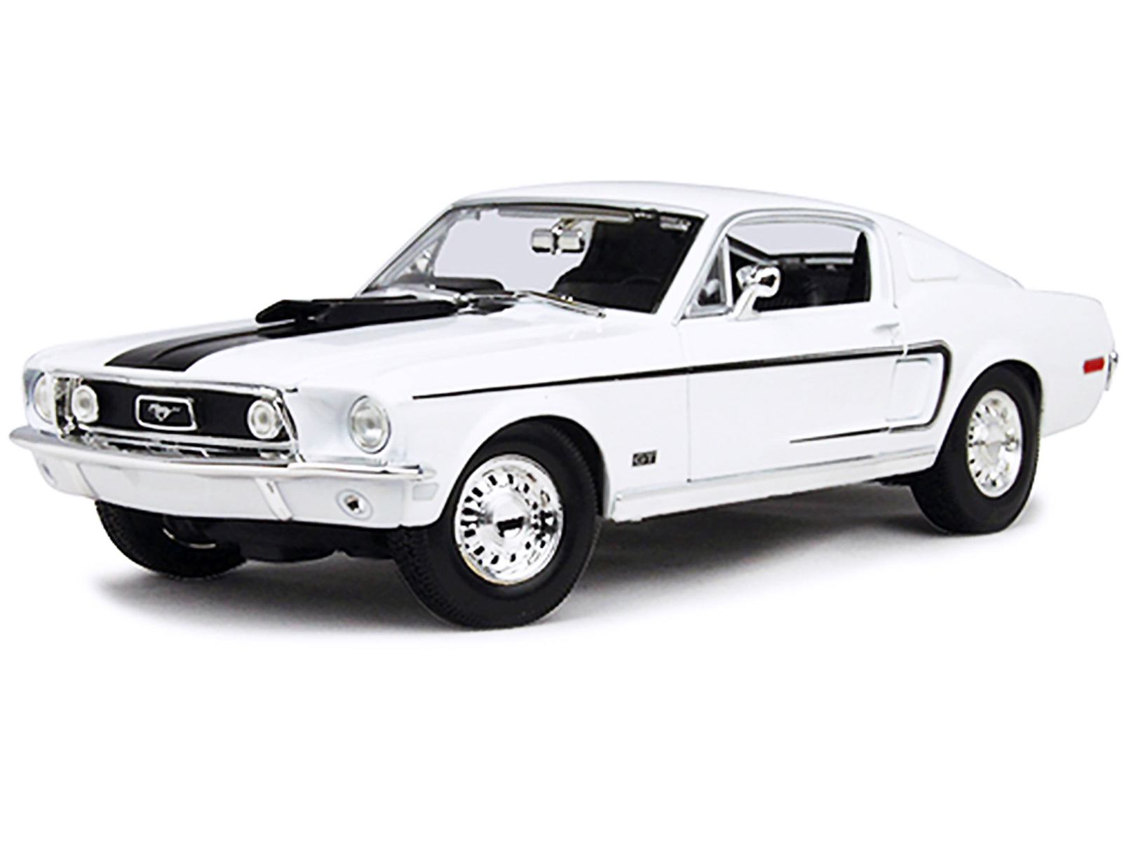 1968 Ford Mustang CJ Cobra Jet White 1/18 Diecast Model Car by Maisto - image 2