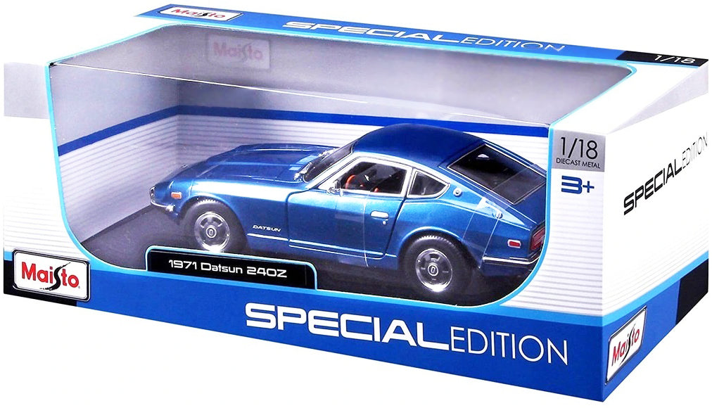 1971 Datsun 240z Blue Metallic 1/18 Diecast Model Car by Maisto - image 3