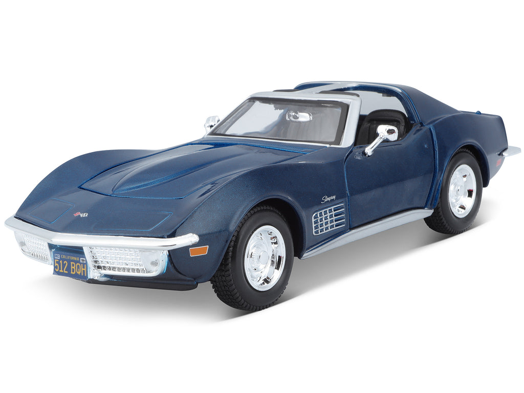 1970 Chevrolet Corvette Blue 1/24 Diecast Model Car by Maisto
