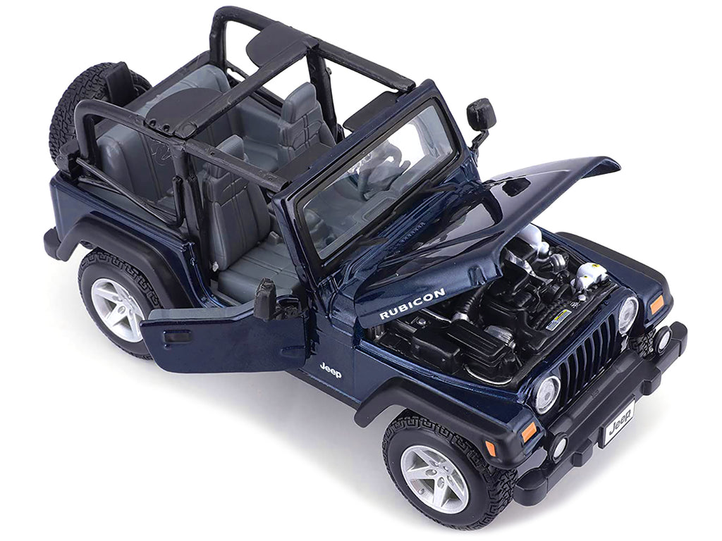 Jeep Wrangler Rubicon Dark Blue 1/27 Diecast Model Car by Maisto - image 2