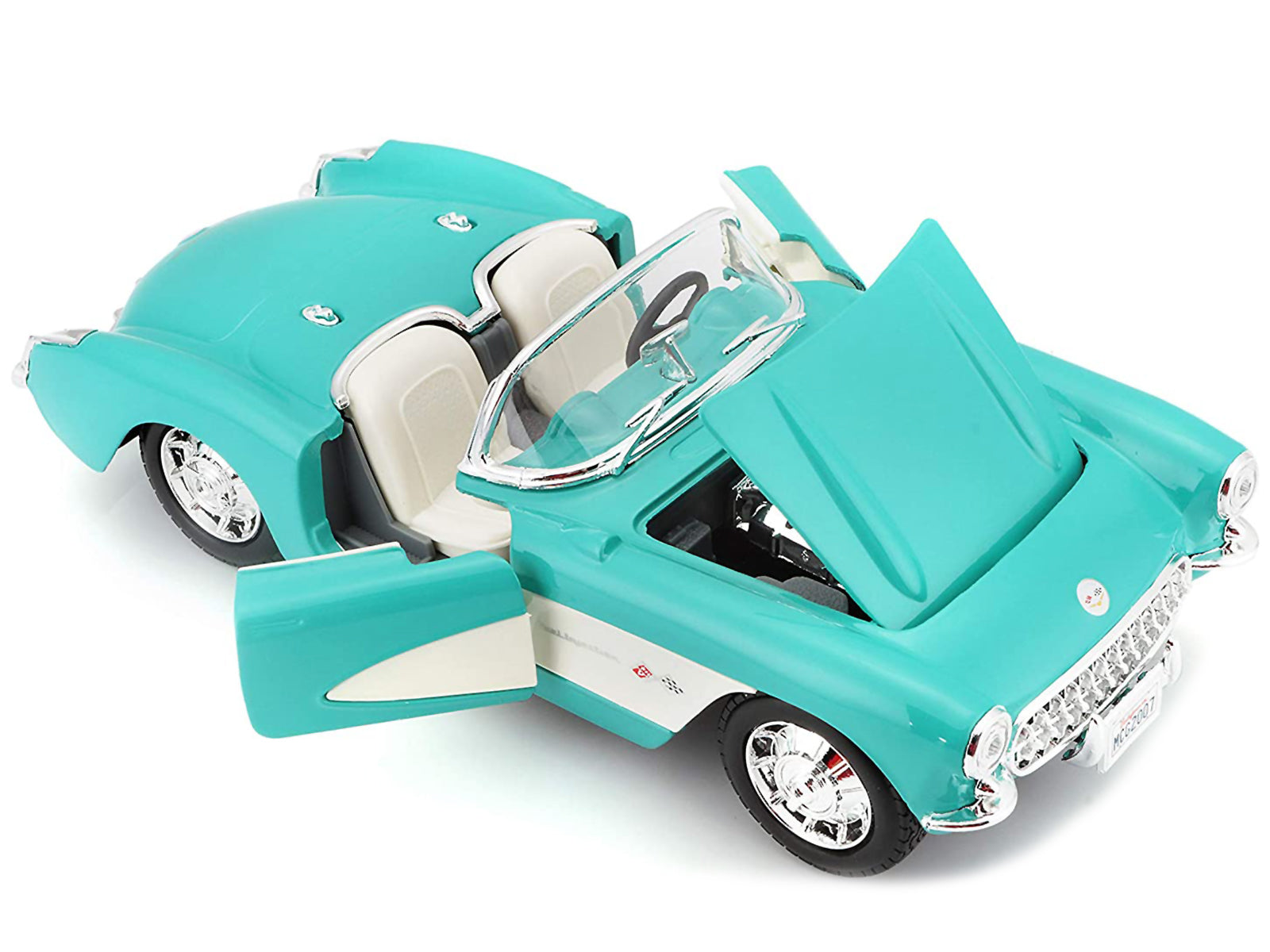 1957 Chevrolet Corvette Convertible Turquoise 1/24 Diecast Model Car by Maisto