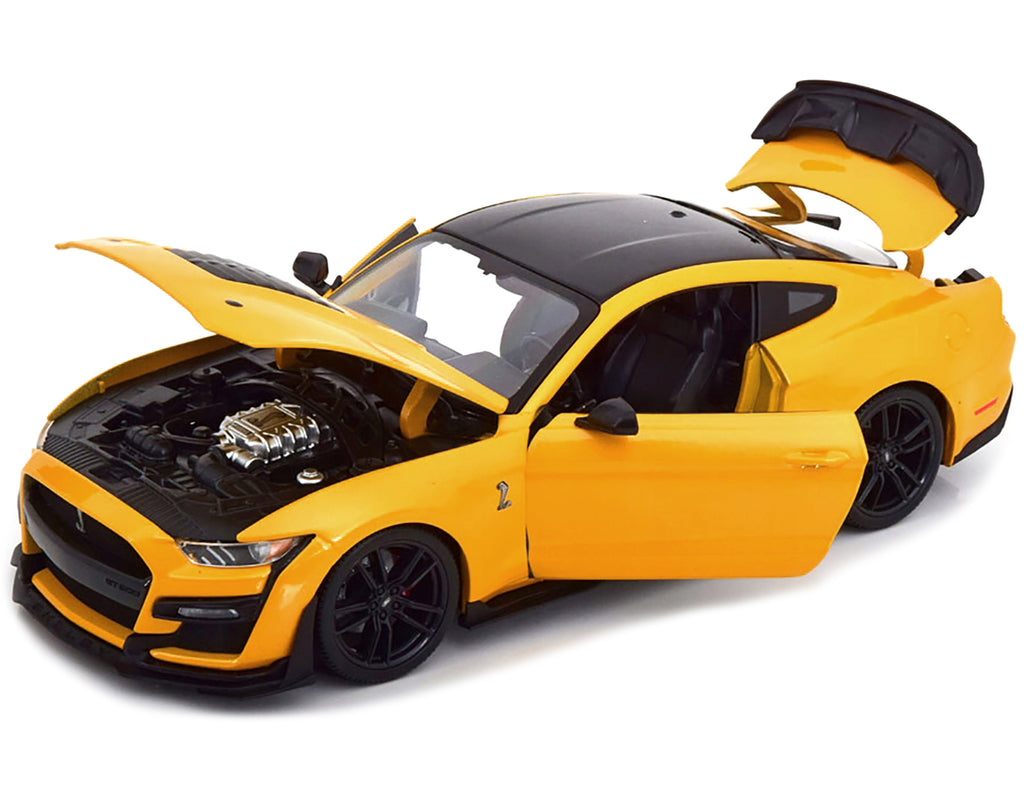 2020 Ford Mustang Shelby GT500 Yellow with Black Top "Special Edition" 1/18 Diecast Model Car by Maisto - image 2