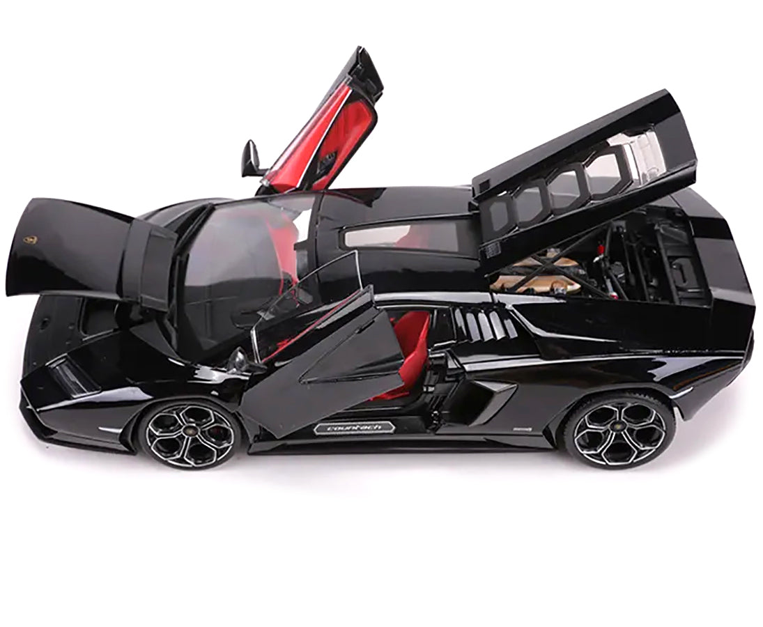 Lamborghini Countach LPI 800-4 Black with Red Interior "Special Edition" 1/18 Diecast Model Car by Maisto - image 3