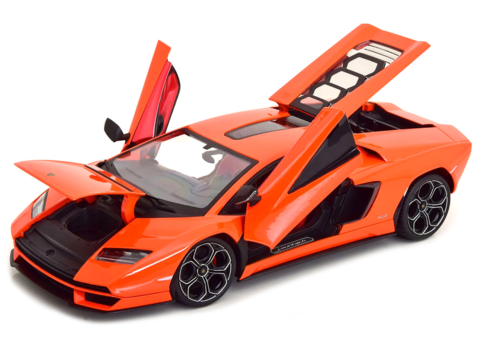 Lamborghini Countach LPI 800-4 Orange with Red Interior "Special Edition" 1/18 Diecast Model Car by Maisto - image 2